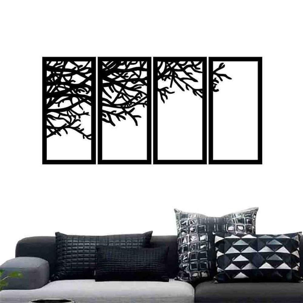 Quadro Galhos Secos Vazado Mdf 123x60cm - 3mm
