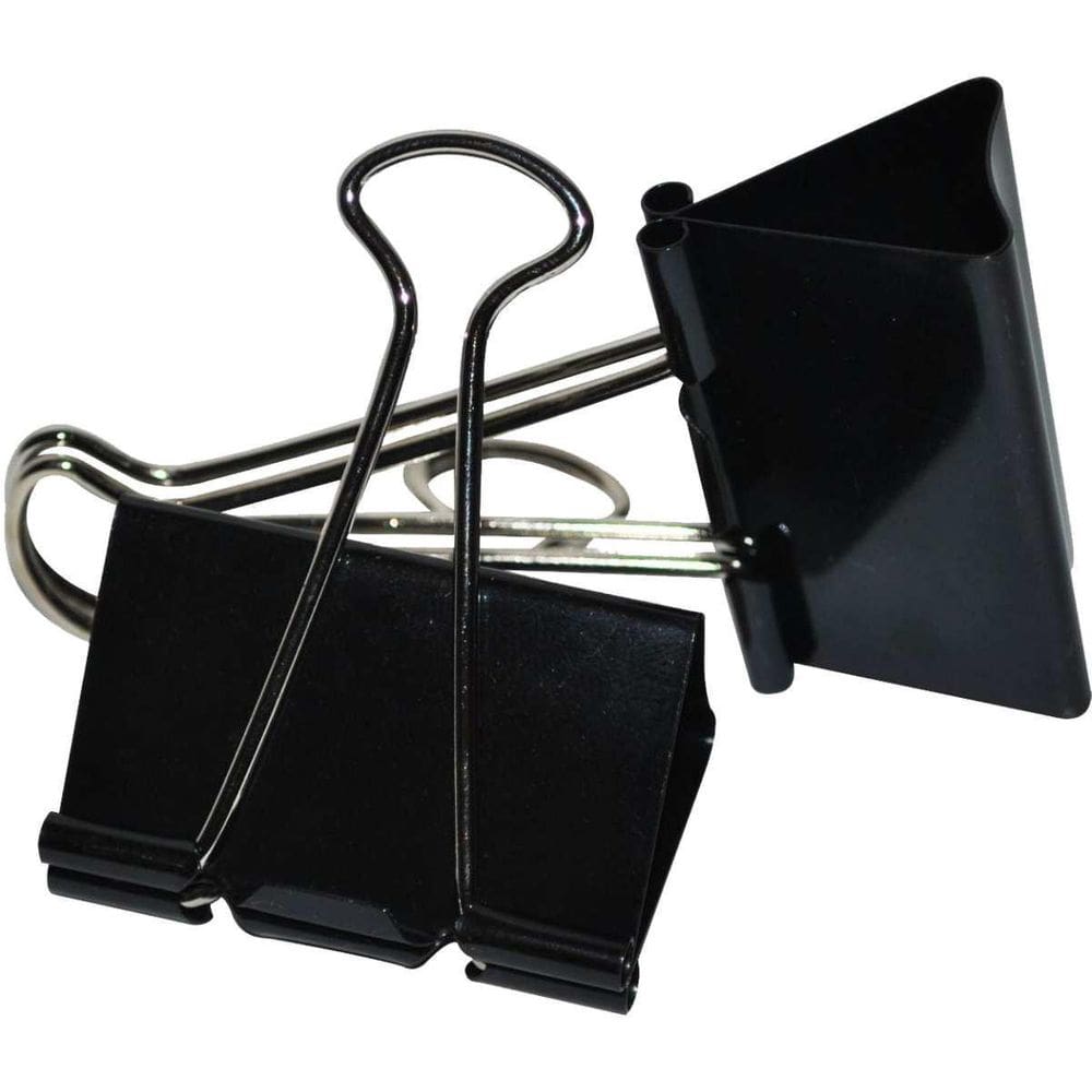 Prendedor De Papel Jocar Binder 19Mm Preto