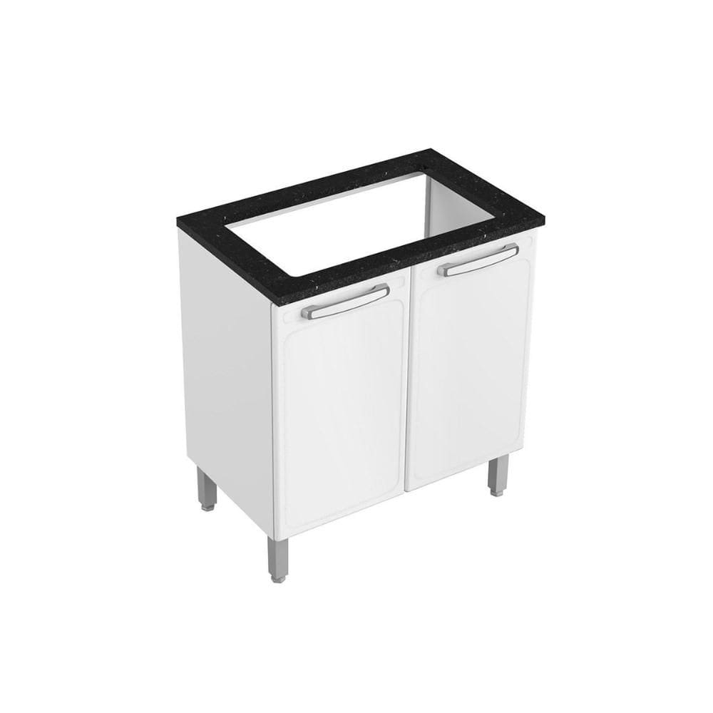 Balcão de Cozinha Modulado p/ Cooktop Evidence 7174 2 Portas Branco - Bertolini