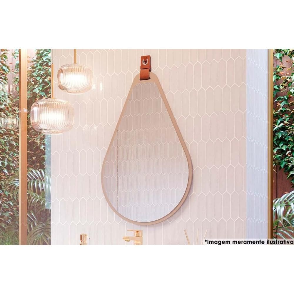 Espelho de Quarto Gota 50X76cm Capuccino - MGM