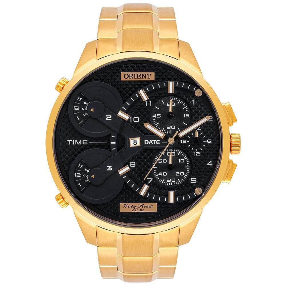 Relógio Orient Xl Masculino Cronógrafo Mgsst003 Dourado