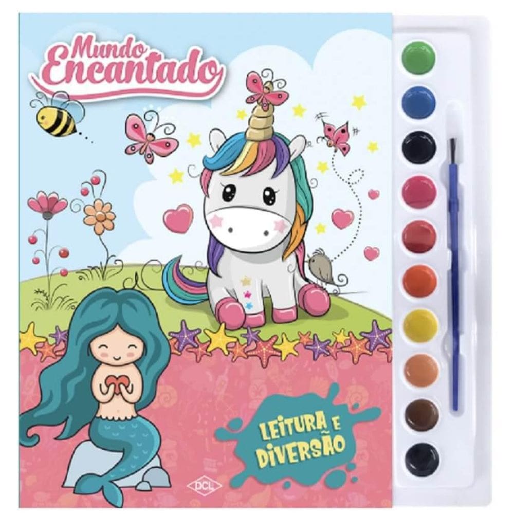 Livro De Pintura Aquarela Mundo Encantado I8047 - Dcl