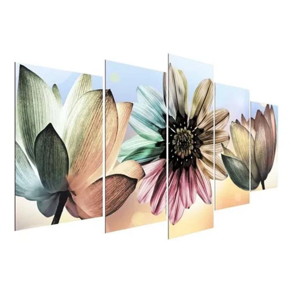 Quadro Decorativos Quarto Sala Flores Coloridas Floral