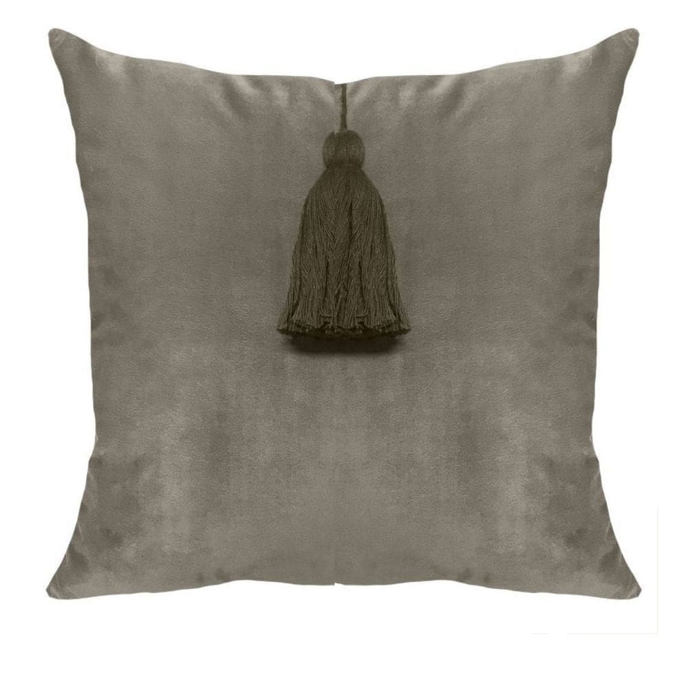 Almofada Bege C/ Pingente Soft 52x52cm Decortextil 161-12