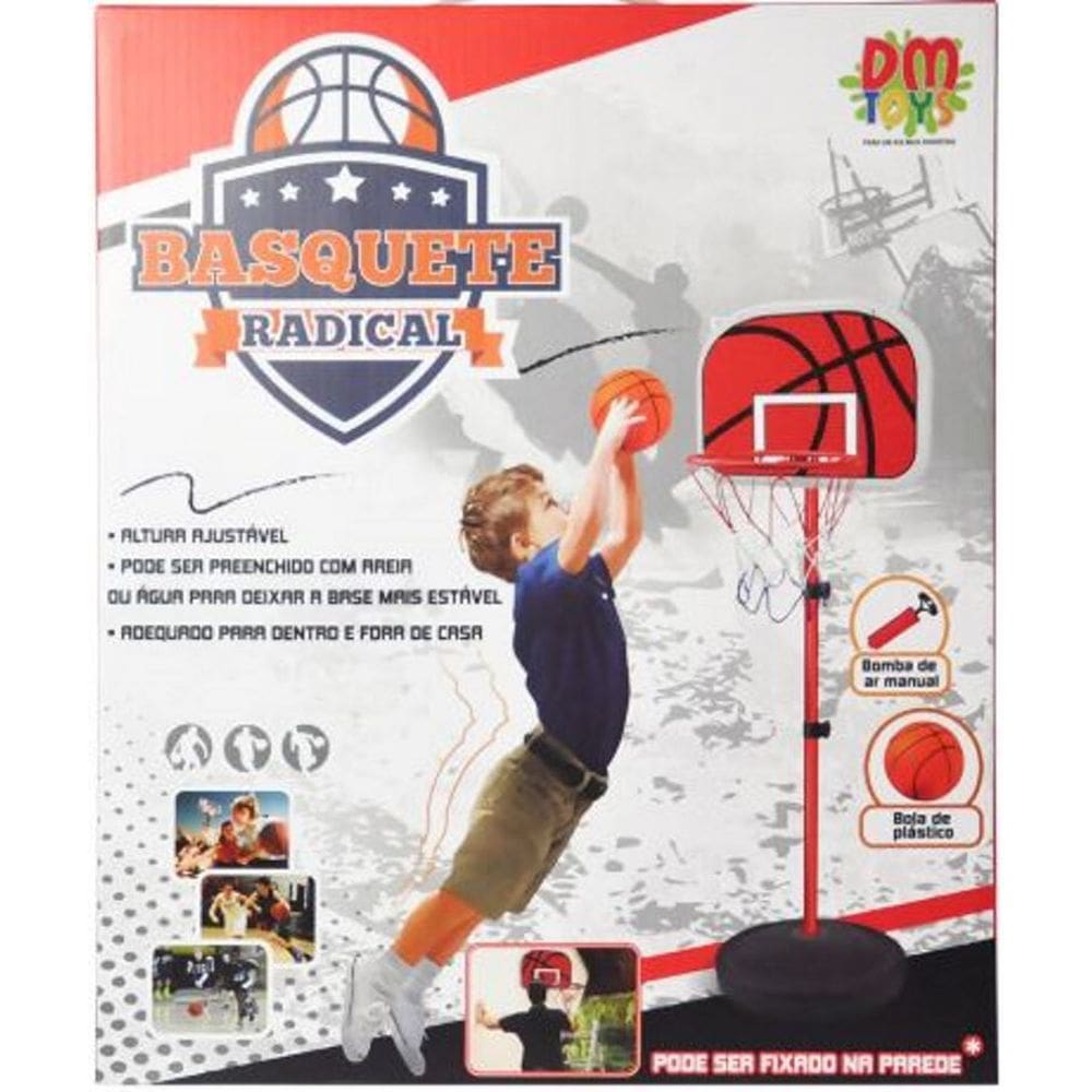 Cesta Basquete Ajustável - Kit Completo - 105cm a 139cm