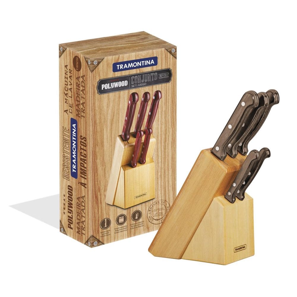 Conjunto de Facas Inox Polywood: Refeições Informais