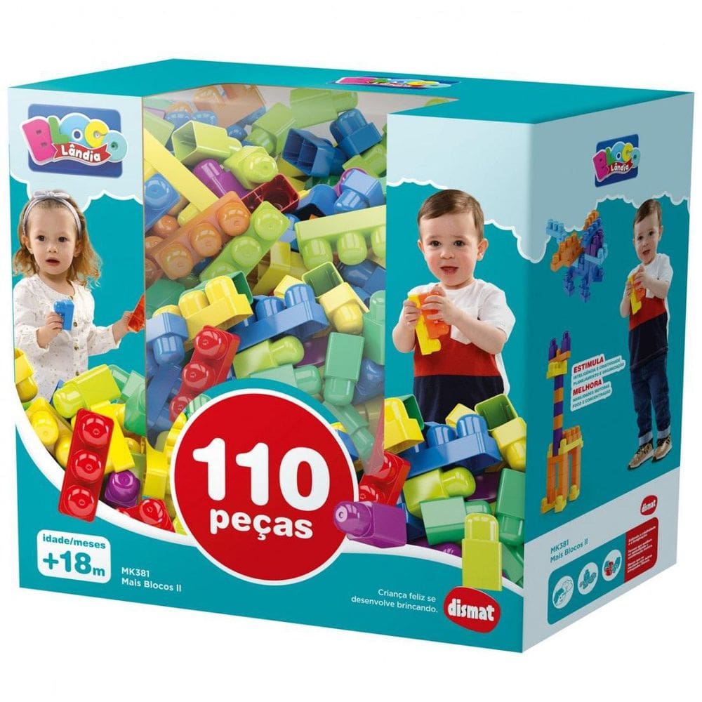 Blocos de Montar Dismat MK381 - Mais Blocos 2 com 110 Peças
