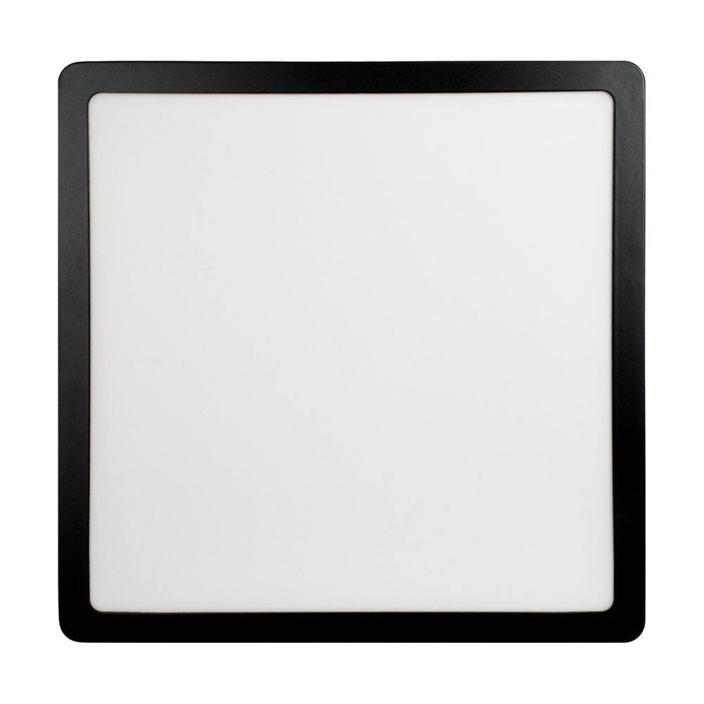 Painel de LED 24 W 4000k Quadrado Sobrepor Preto Foxlux