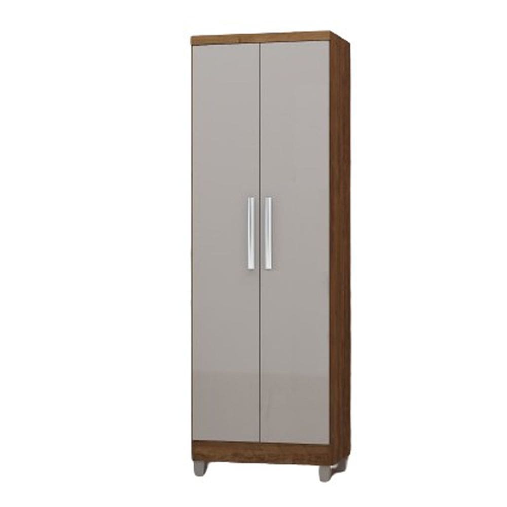 Armário Multiuso Fit Canela / Off White 2 Portas Sapateira / Lavanderia 1,90 ALTURA - E. E. Móveis