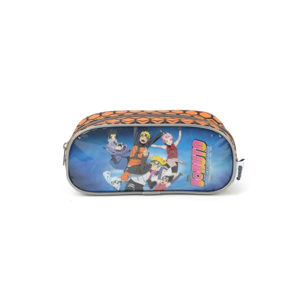 Estojo Escolar Infantil Simples Boruto Laranja Luxcel