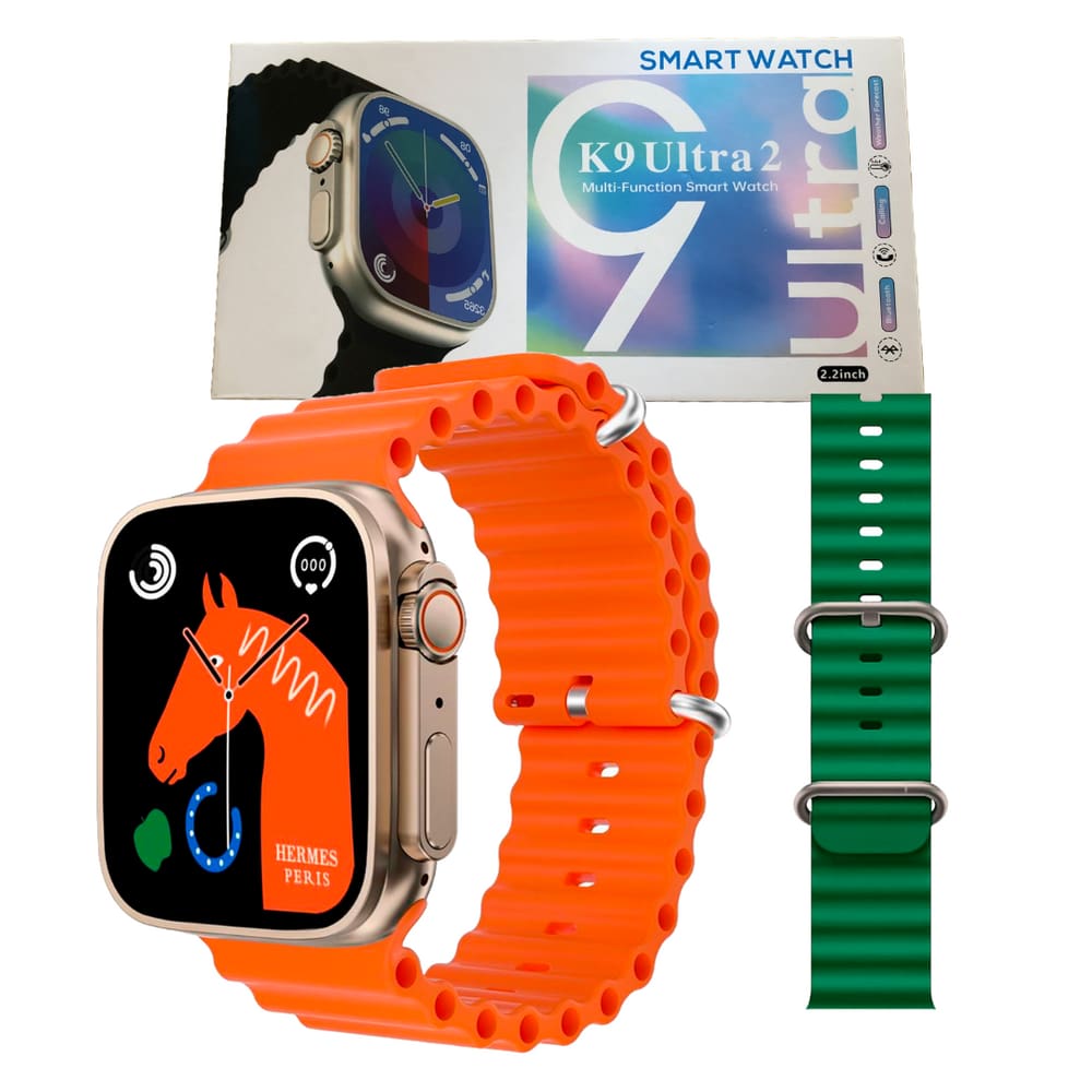 Smartwatch K9 Ultra 2 49mm Series 9 Chamadas 2 Pulseiras
