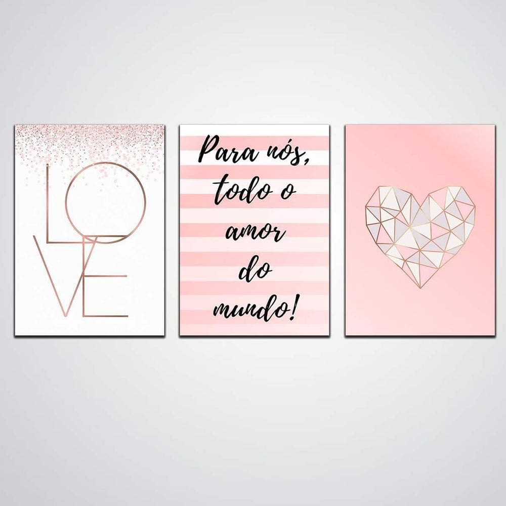 Quadros Decorativo Para Nos Todo O Amor Do Mundo Love