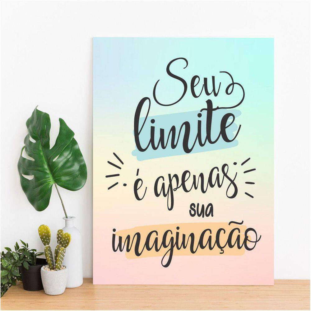 Placa Decorativa Seu Limite 20X30Cm