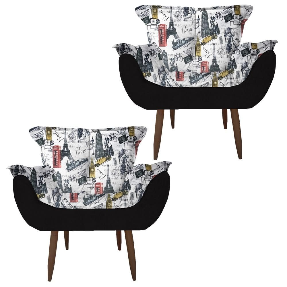 Poltrona Decorativa Parana Para Sala Confortável Paris Vermelho
