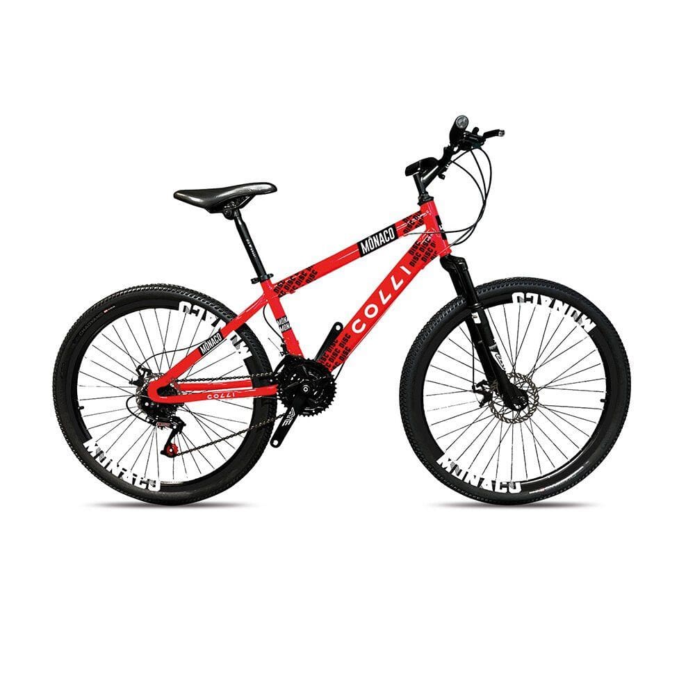 Bicicleta Colli Mônaco Q18 Aro 26 Freio a disco 21 Velocidades Vermelho