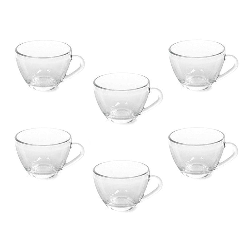 Conjunto 6 Xícaras de Chá Vidro 235ml
