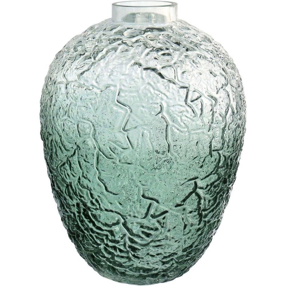 Vaso Vaso Decorativo Enfeite Casa Garrafa Home&co Vidro 29x22x22cm Fume