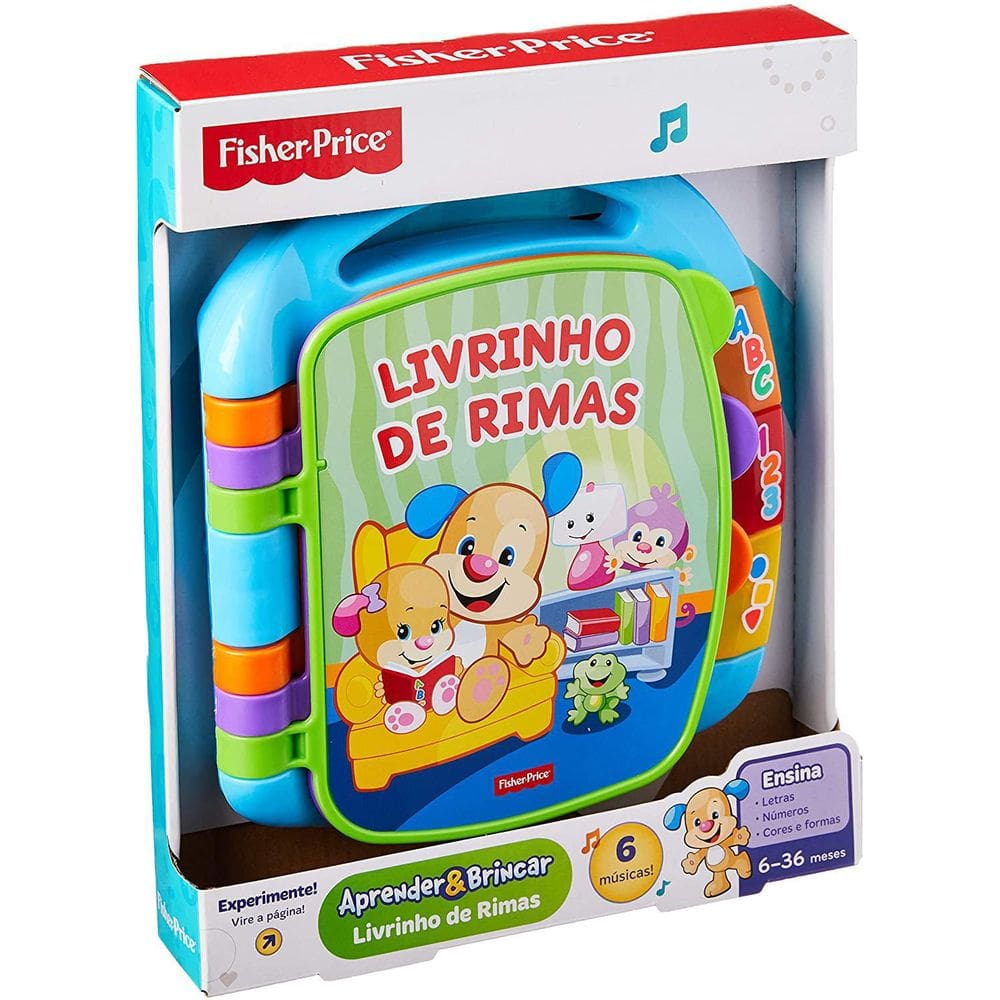 Fisher Price Livro De Rimas Aprender E Brincar Em Português