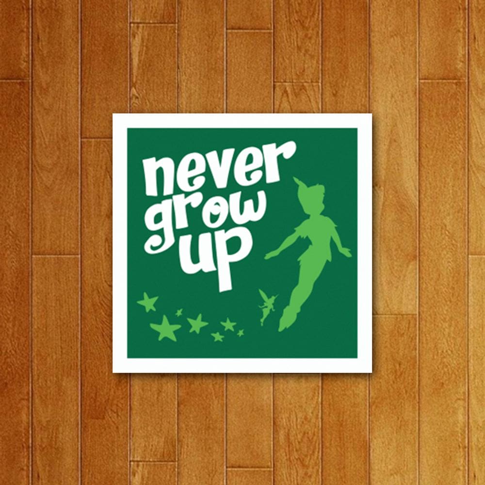 Placa Decorativa - Never Grow Up