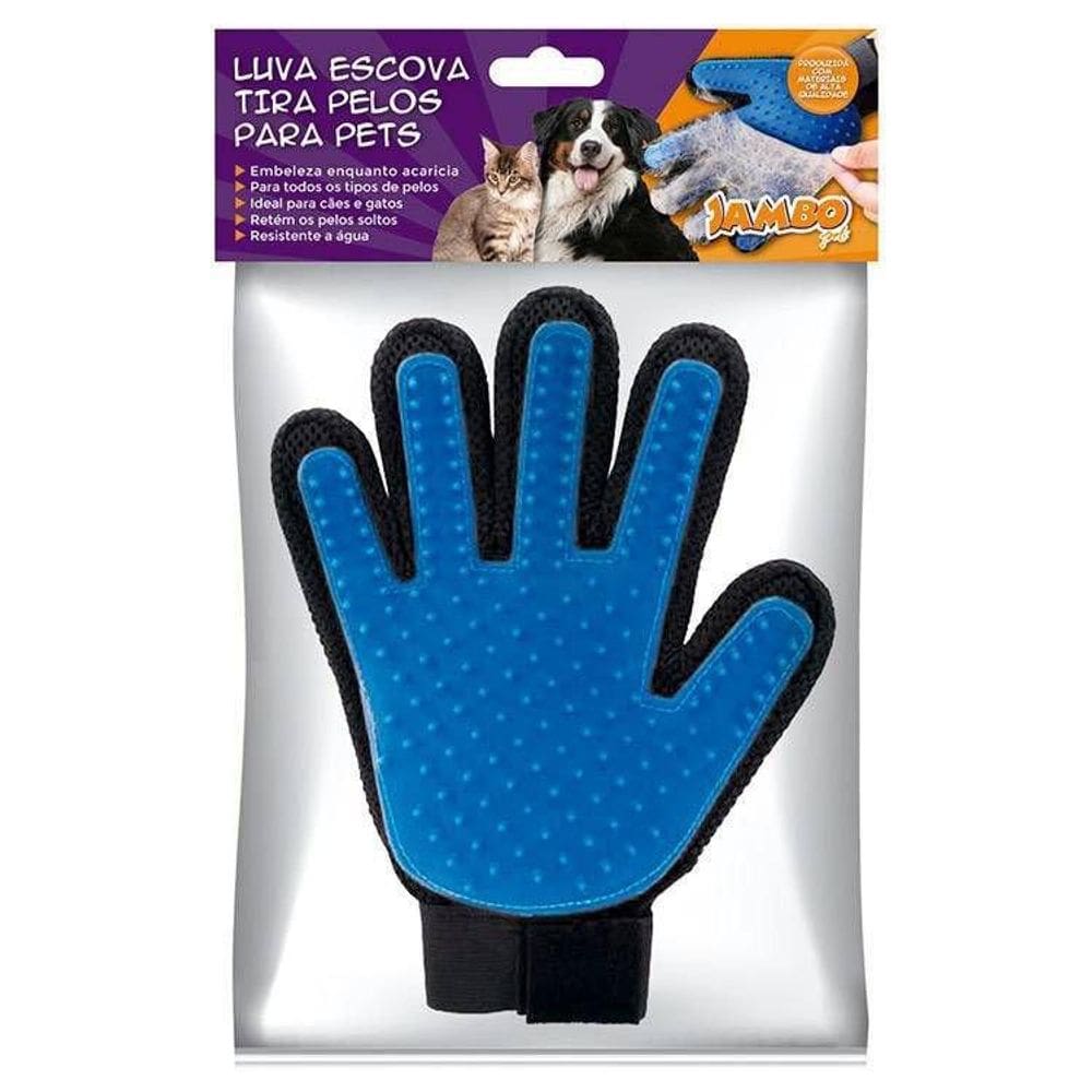 Luva Tira Pelos Azul Confort