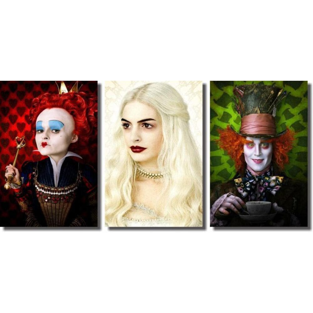 Kit Quadros Decorativos Alice No Pais Das Maravilhas