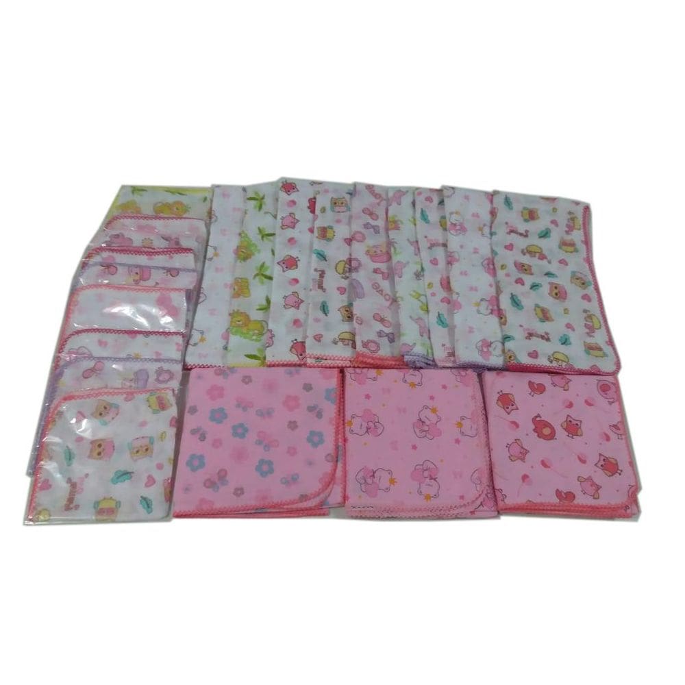 Kit 9 Pano de boca 9 Fraldas de pano 3 Cueiros para menina