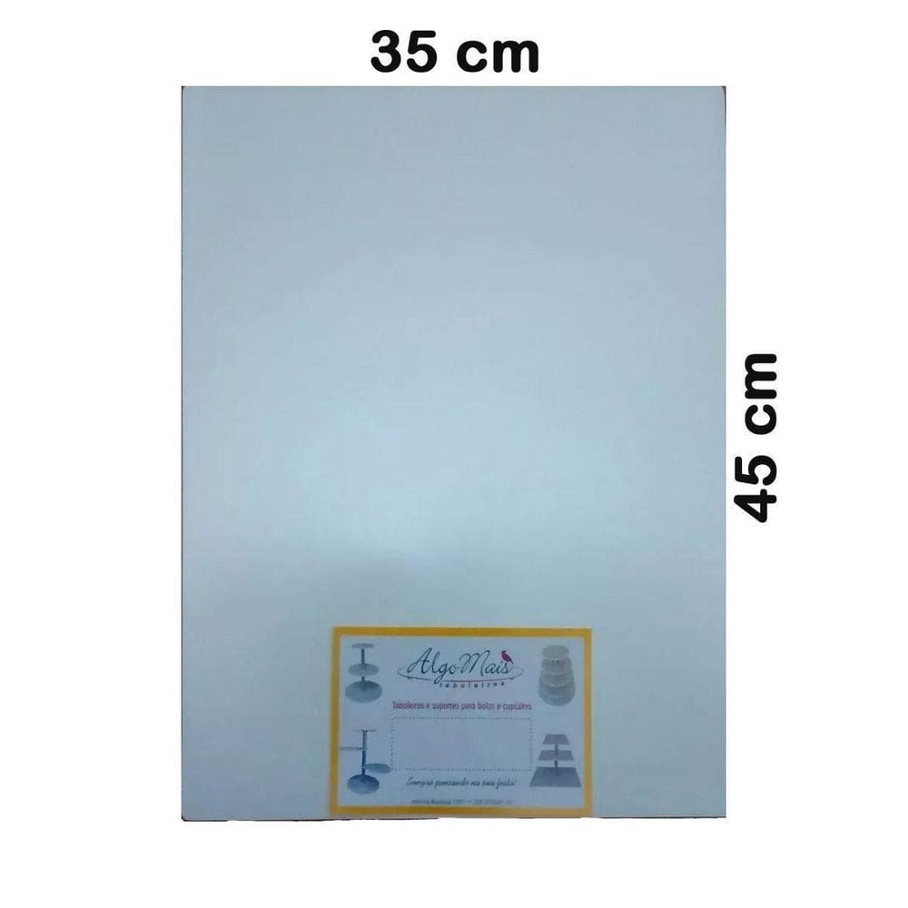 Tábua Branca Retangular 35X45Cm Algo Mais