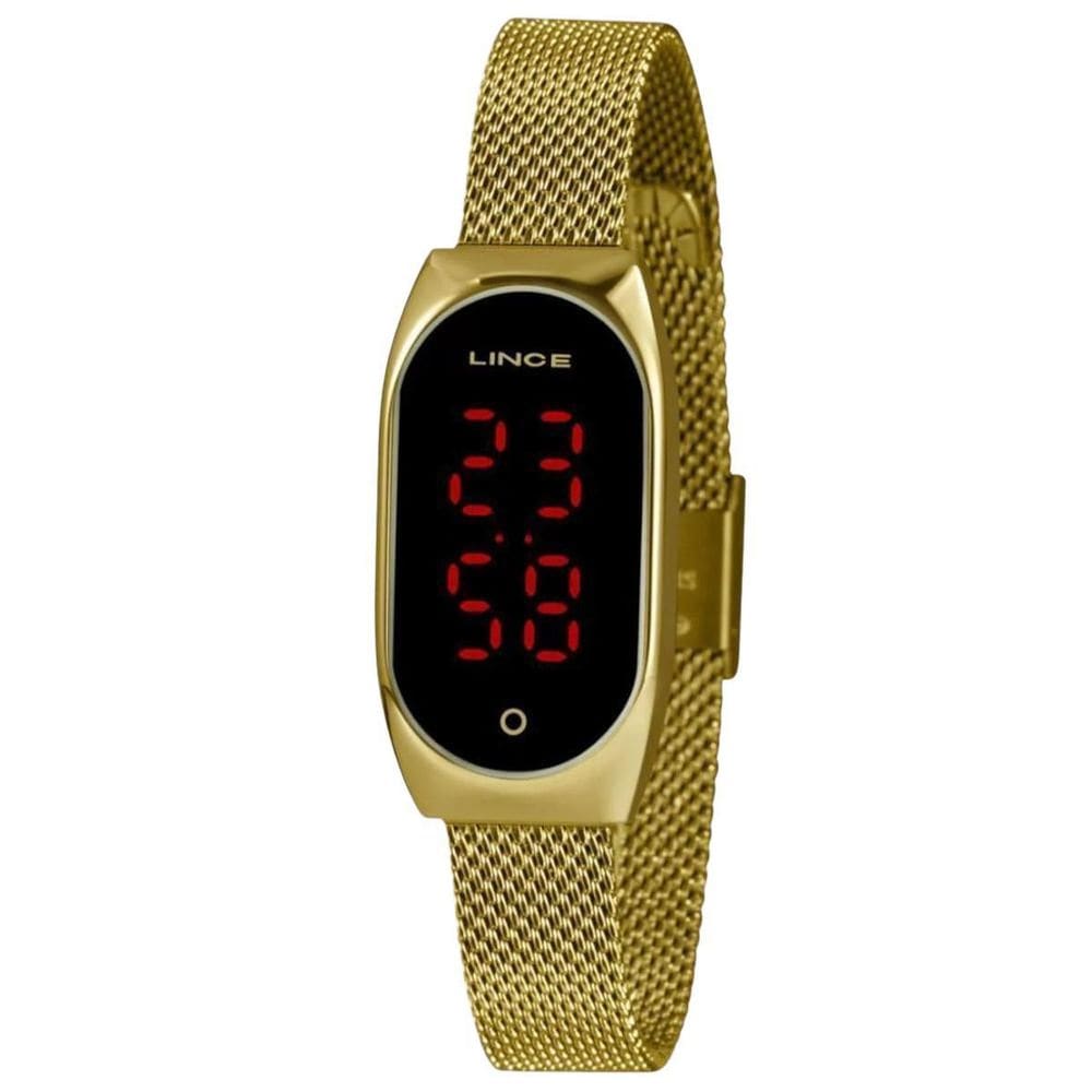 Relógio Feminino Lince Led Digital Dourado