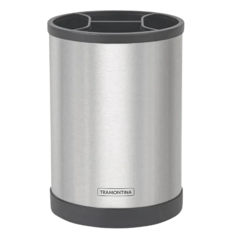 Porta Utensílios Giratório Divisórias Utensílios Linha Plurale Inox Tramontina