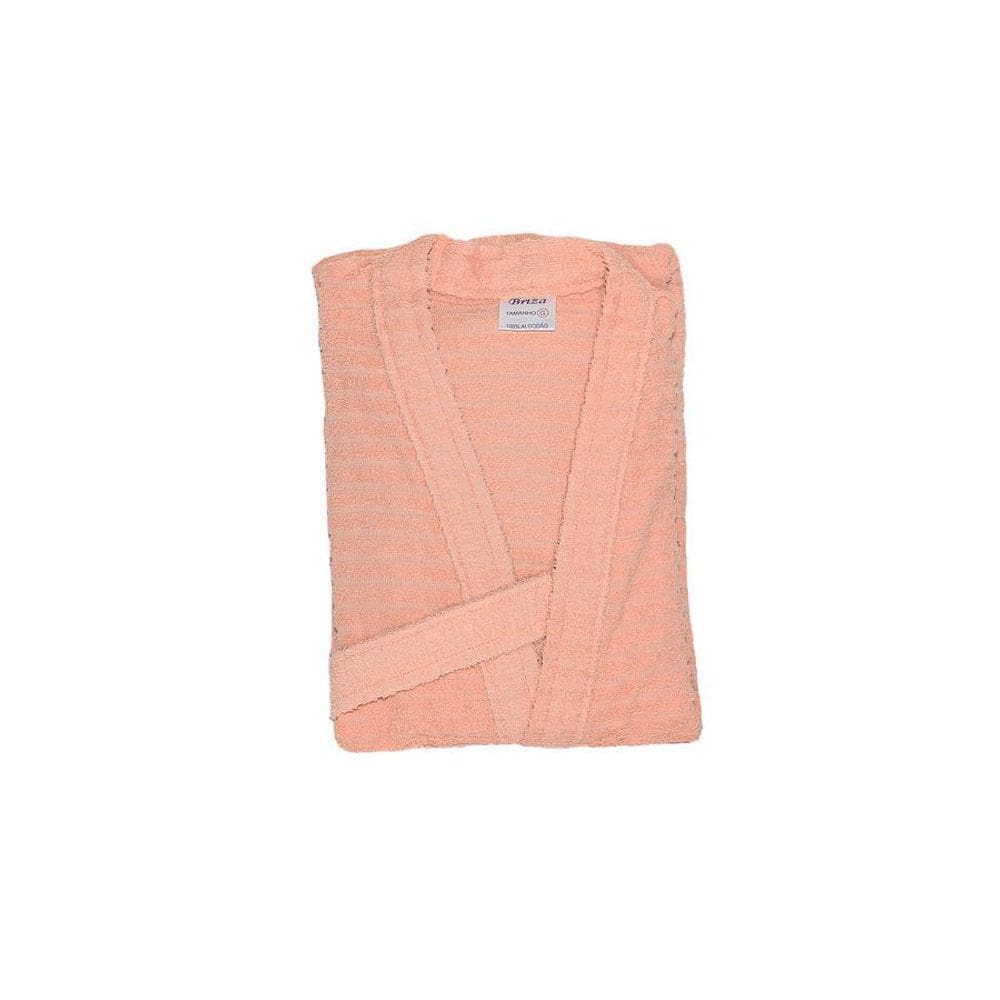 Roupão Atoalhado Adulto Briza Salmão 4009 Tamanho Único
