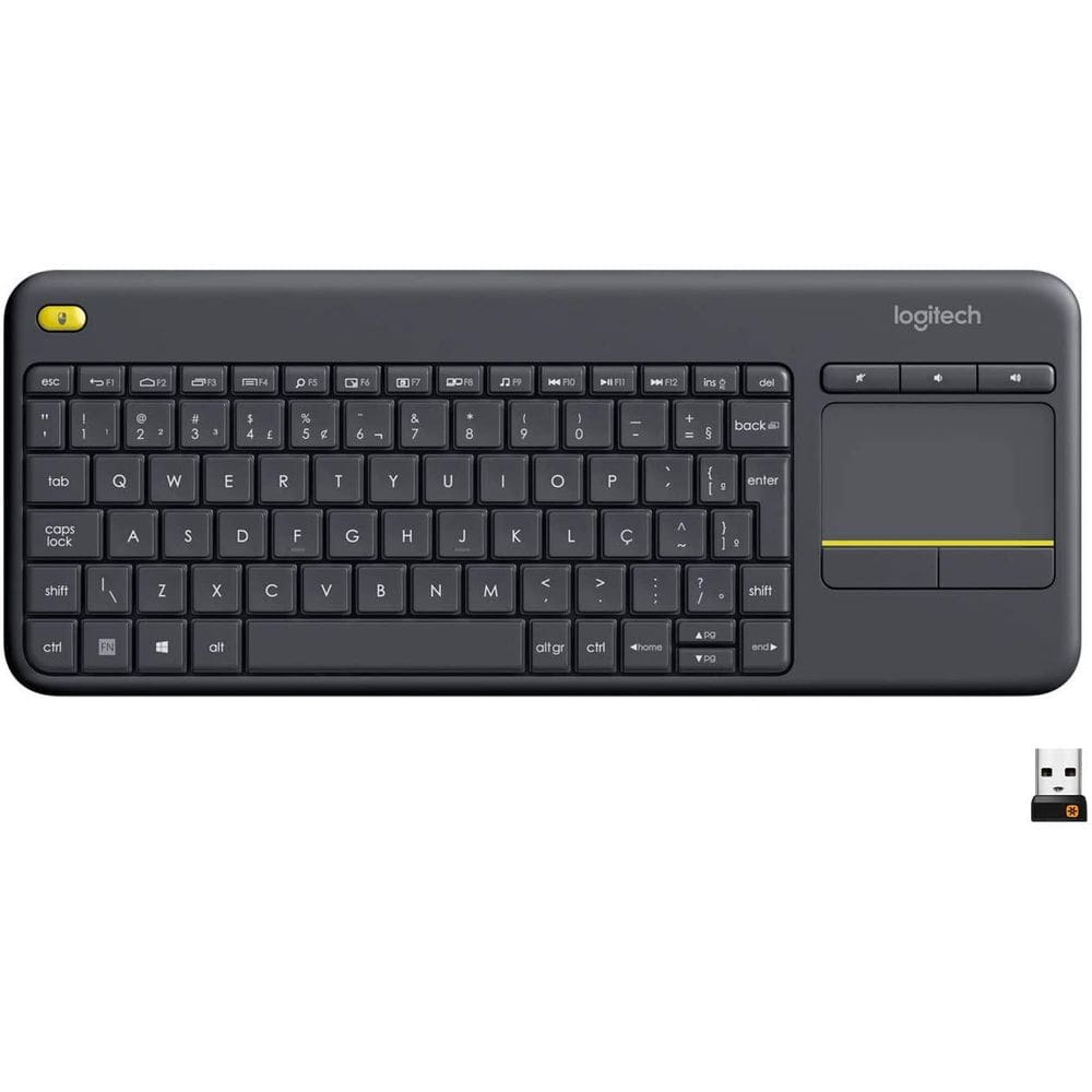 Teclado Sem Fio Logitech K400 Plus Tv Com Touchpad Abnt2