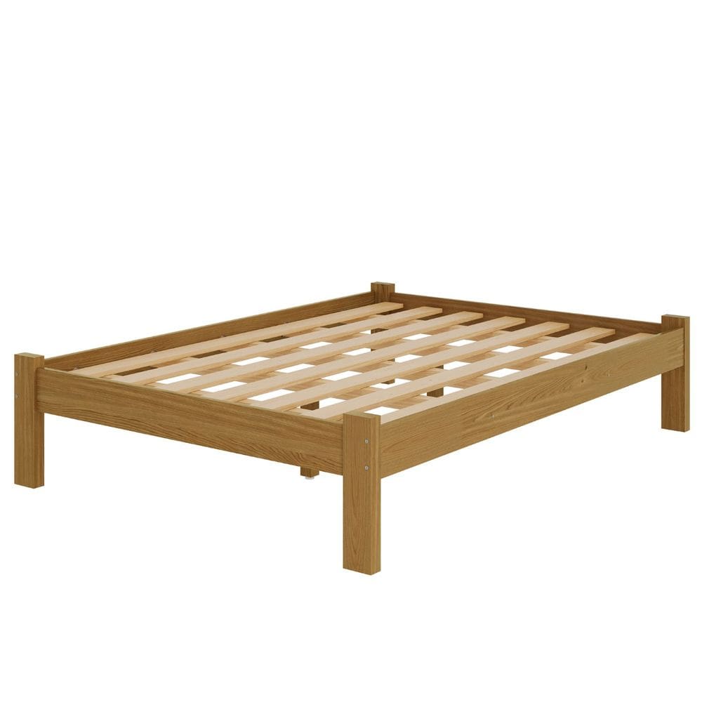 Cama Casal Turca New Madeira Maciça Cor Nogueira