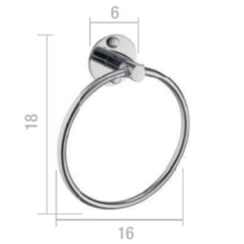 Porta Toalha Inox Redonda