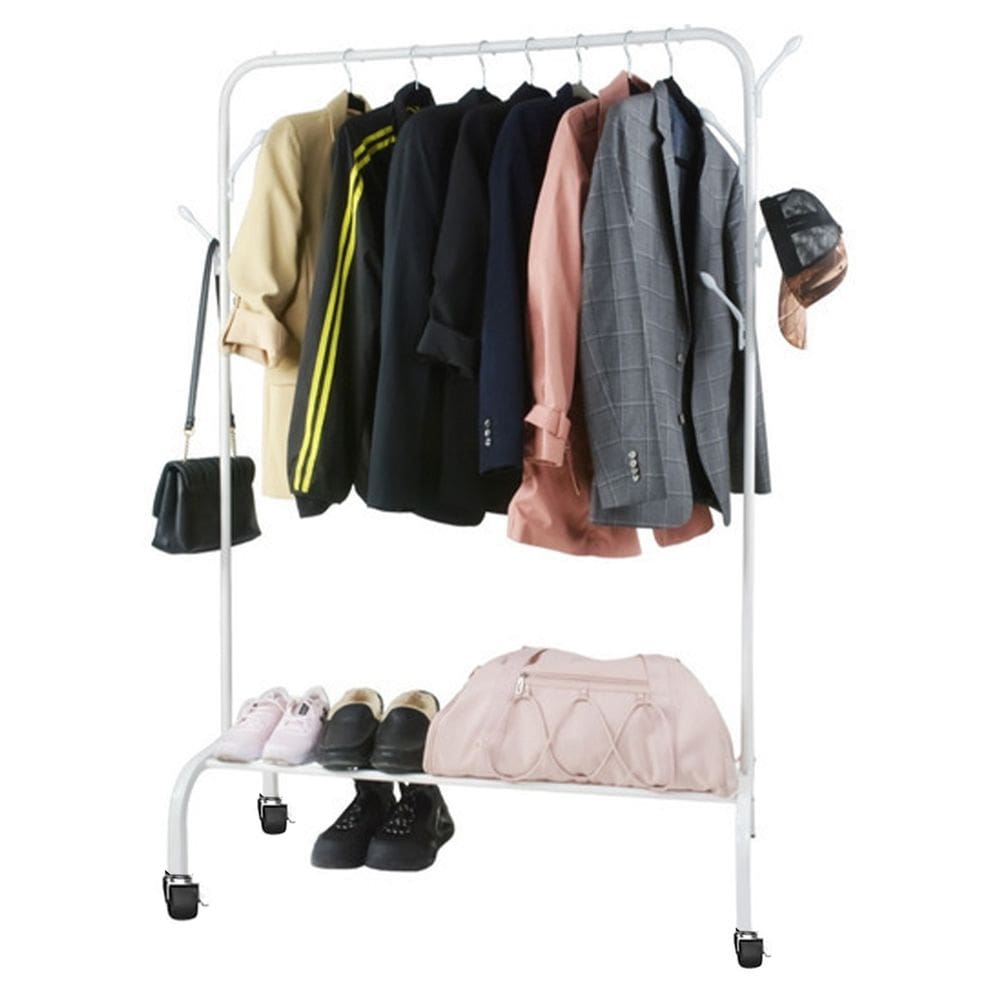 Arara Cabideira Rodinhas Gancho Sapateira Organizador Roupa Sapatos Bolsa Chapeu Organizaçao Casa Quarto Closet