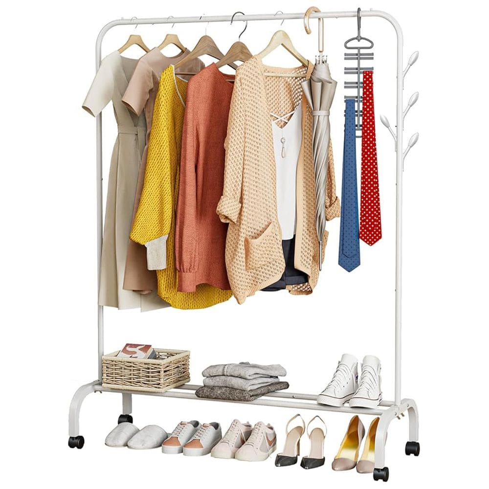 Arara Closet Cabideira Sapateira Gancho Roupa Blusa Bolsa Sandalia Chapeu Armario Quarto Lavanderia Sala Casa Rodinhas Movel Organizadora