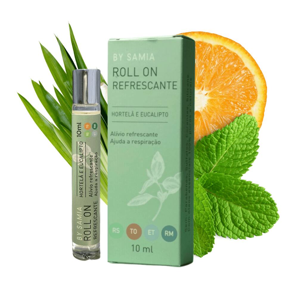 Roll On Refrescante Hortelã E Eucalipto By Samia - 10ml