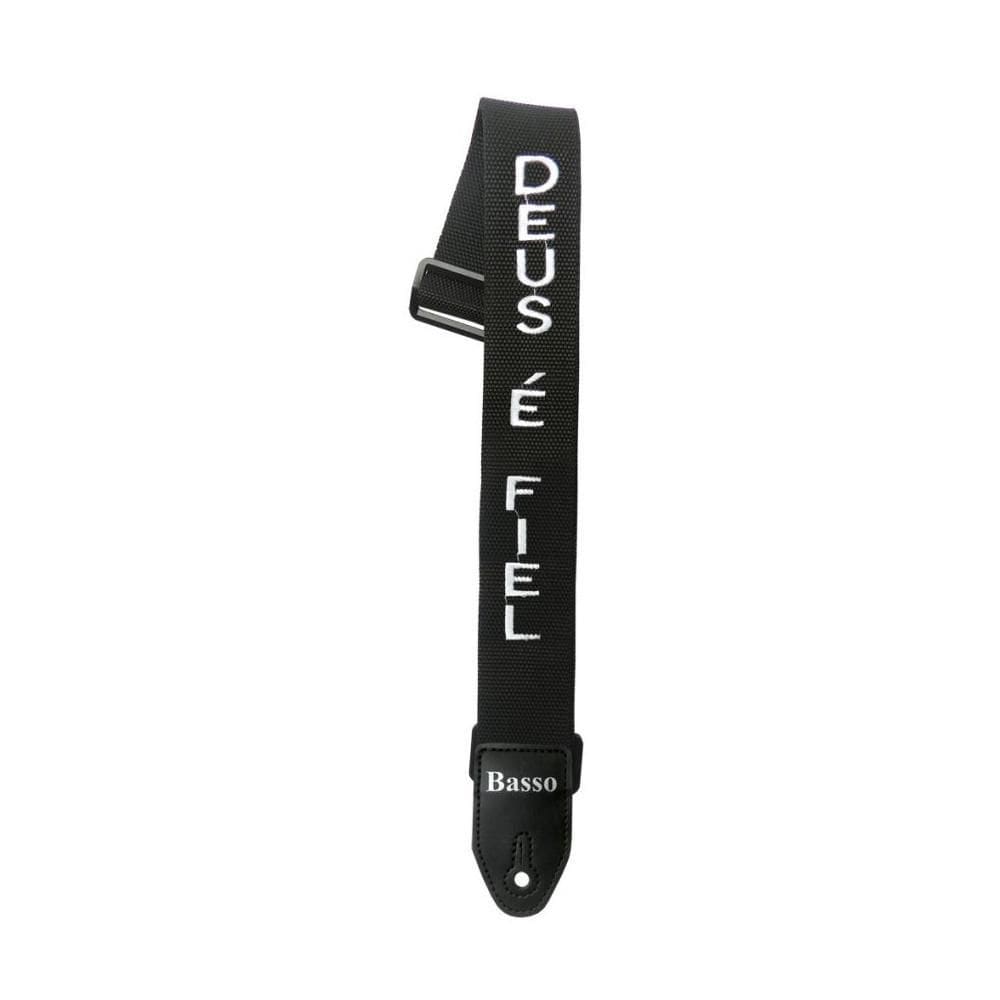 Correia Basso Ny-01 Nylon Deus É Fiel Preta Guitarra Violão