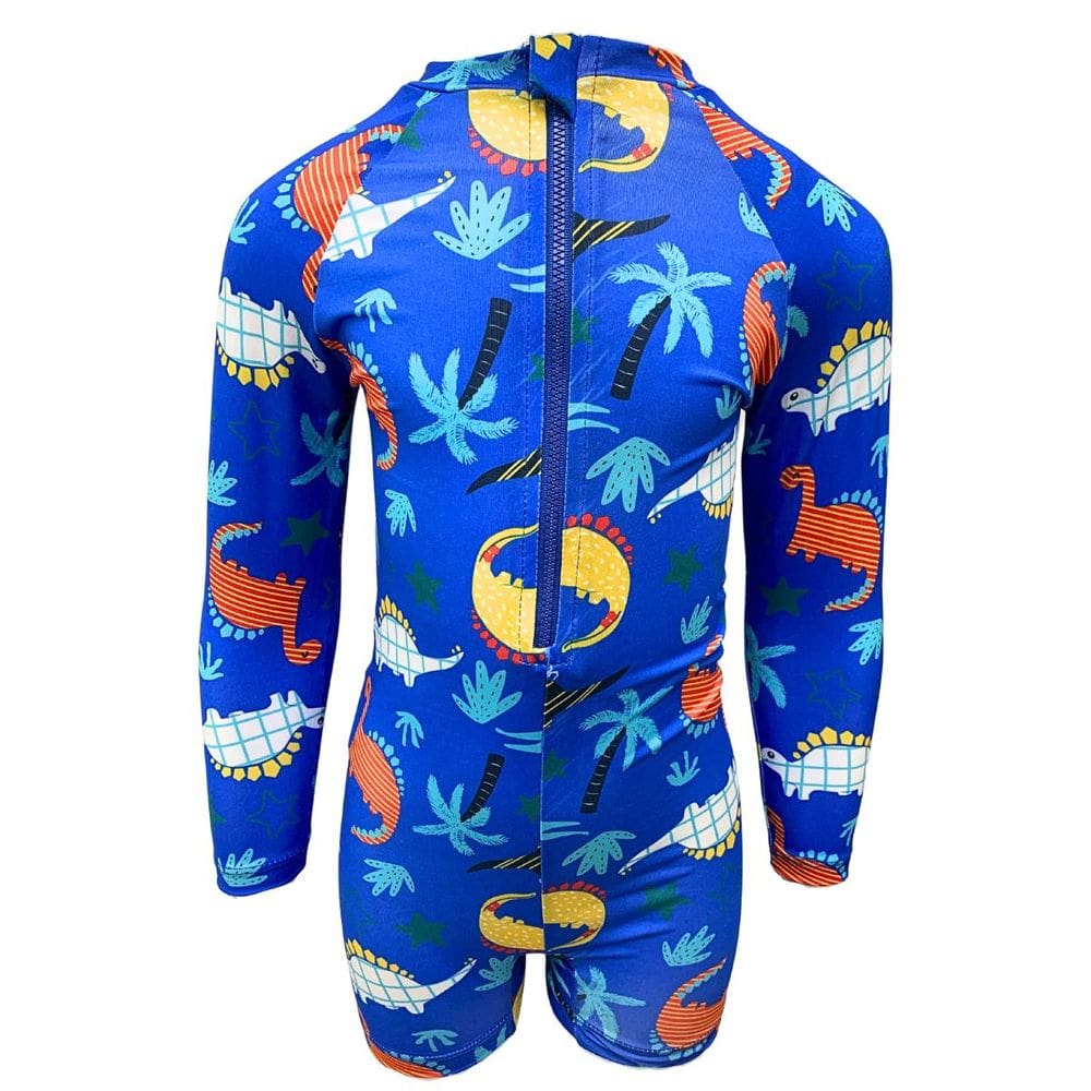 Macacão Infantil Macaquinho Dinossauro Ziper Proteção Solar Uv 50 TipTop Praia Piscina Kids Filtro