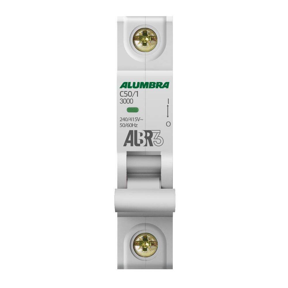 Disjuntor Unipolar 1P 50A Curva C Albr3 Alumbra