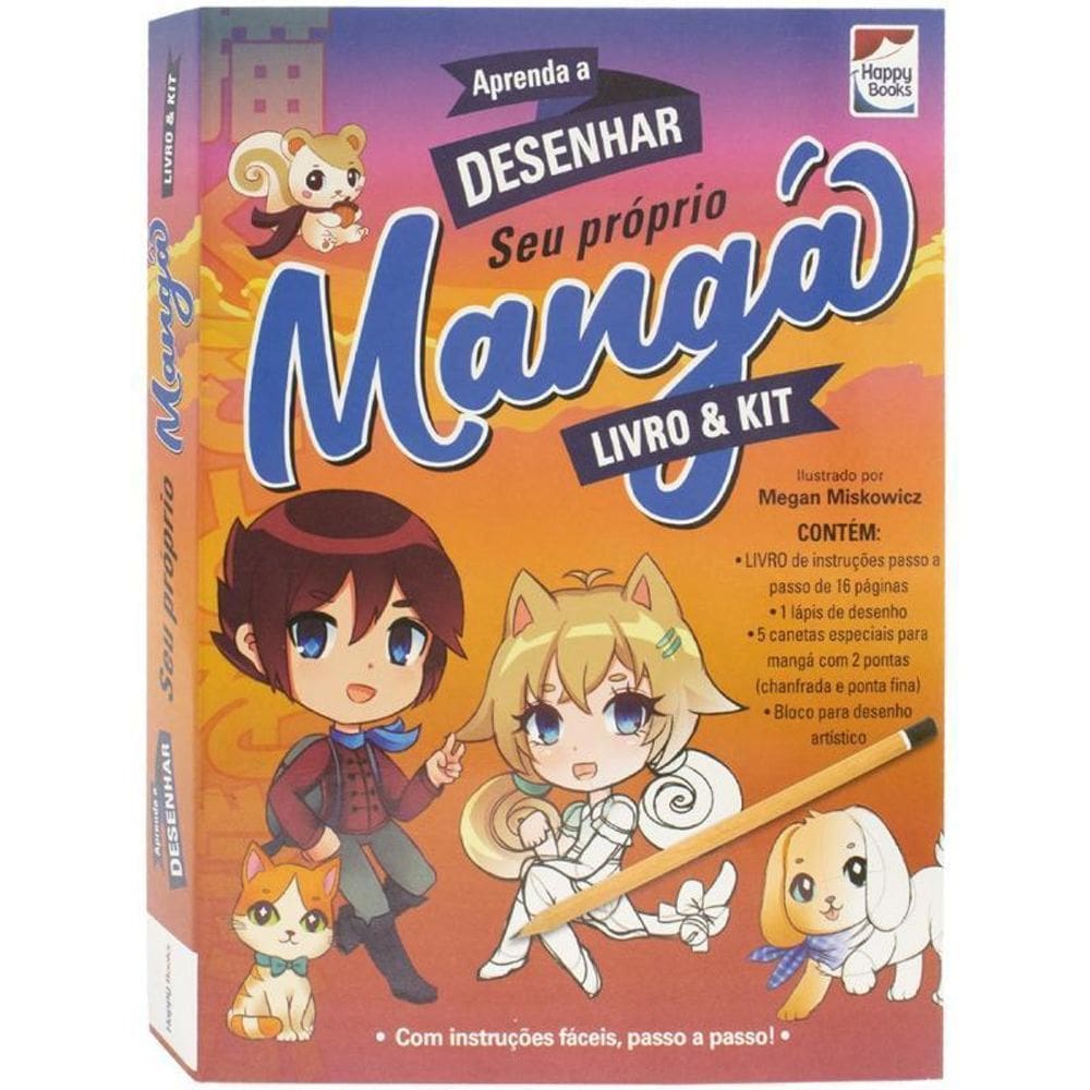 Livro & Kit Aprenda A Desenhar Mangá
