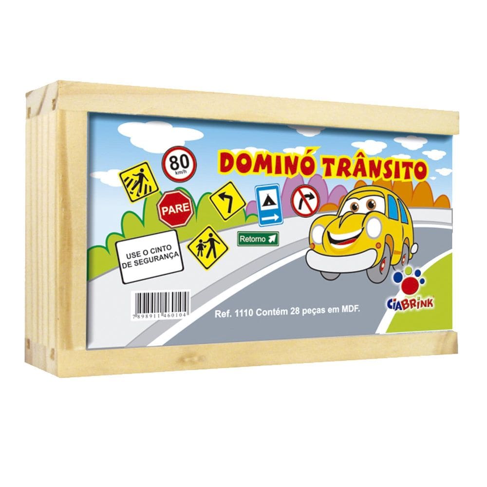 Dominó de Trânsito Ciabrink - 28 Peças - Madeira