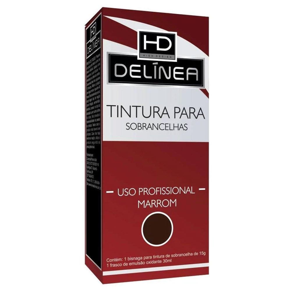 Tintura Para Sobrancelhas E Barba Delinea Marrom