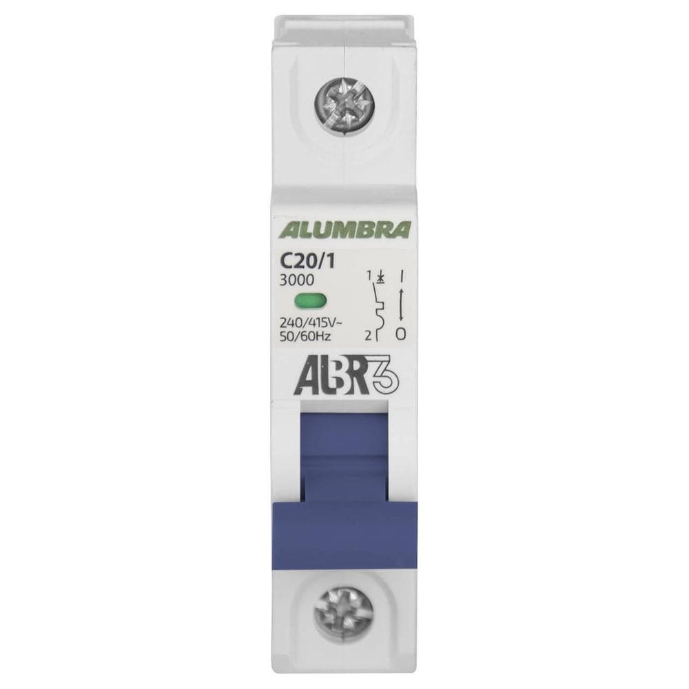 Disjuntor Unipolar 20A 3Ka Curva C Albr Alumbra