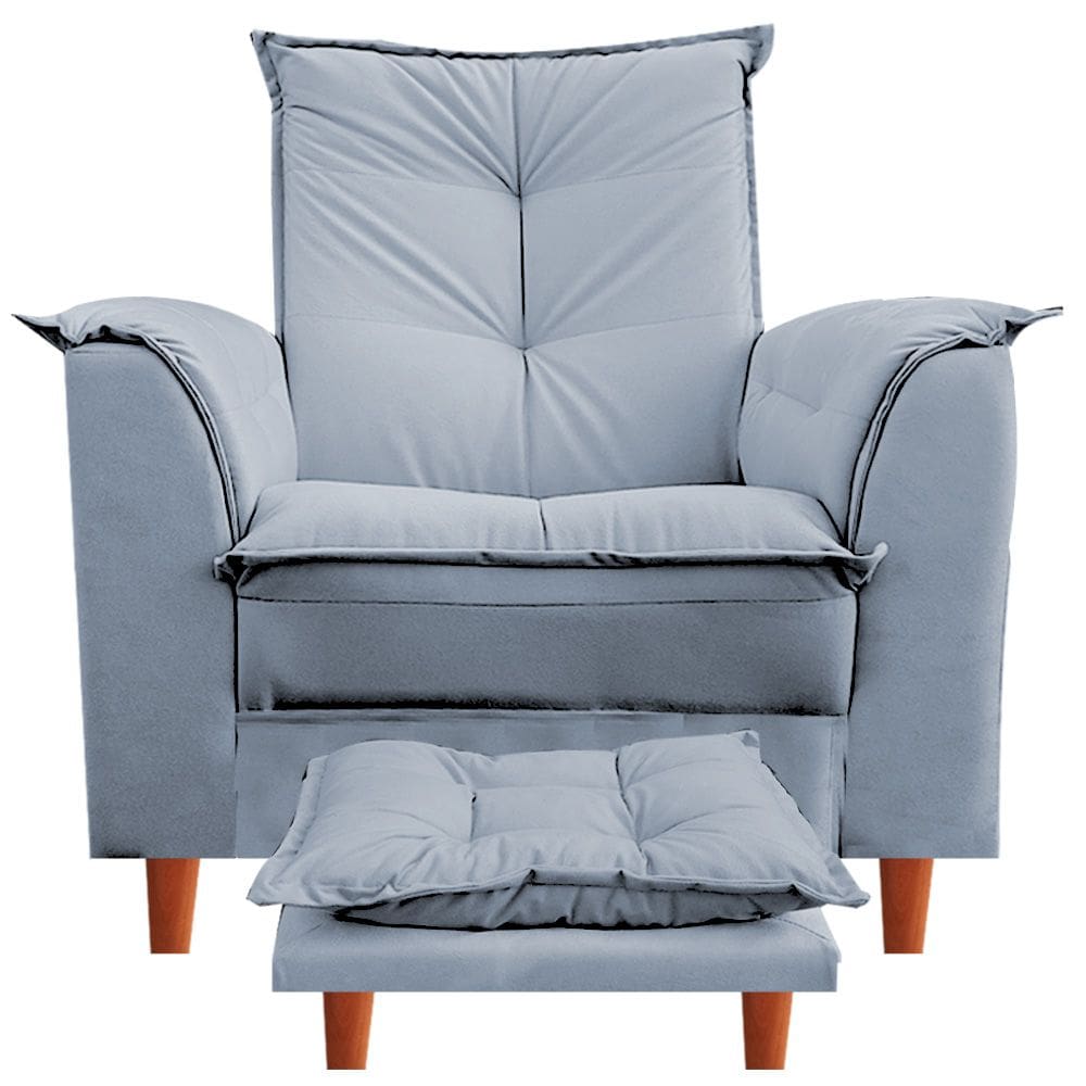 Poltrona Para Clinica De Estética Malu Puff e Almofada Grafitte