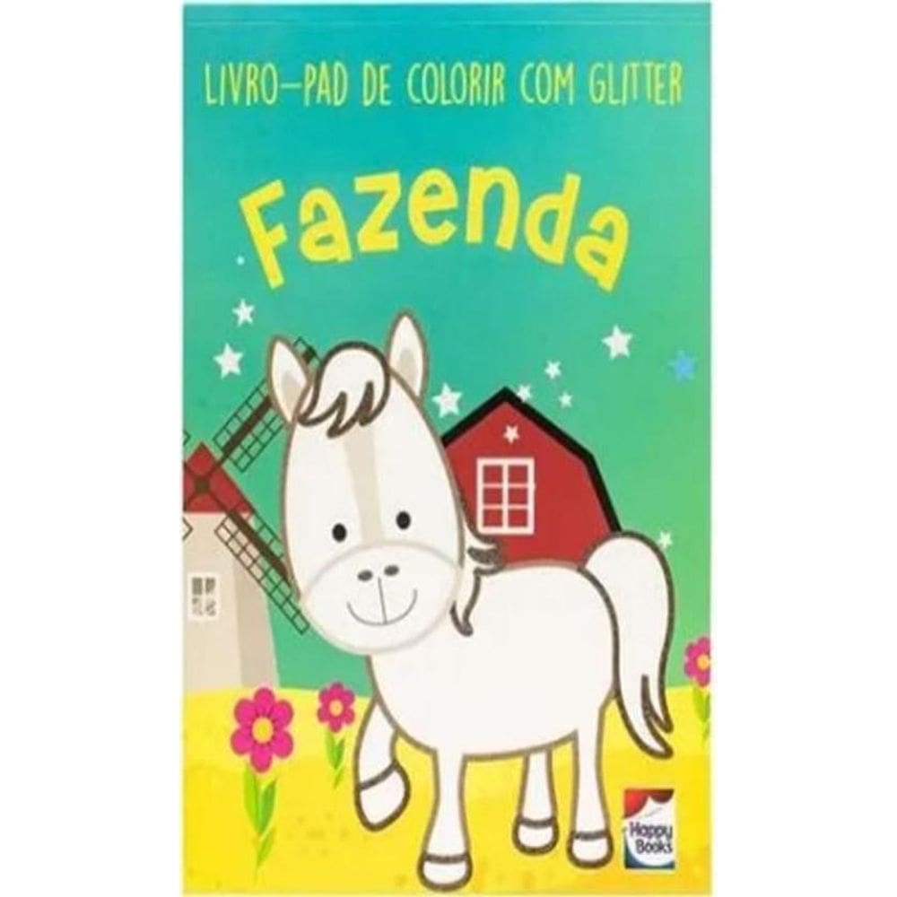 Livro de Colorir com Glitter Fazenda - Divertido