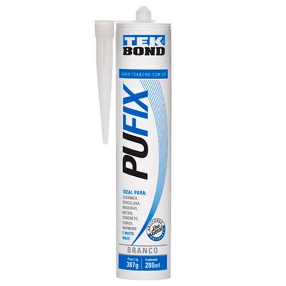 Adesivo Multiuso PU FIX Branco Cartucho 387g / 280ml - Tekbond 21071038700