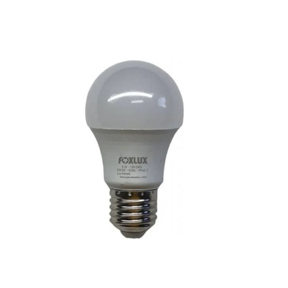 Lampada Led Bulbo 6W 3000K Bivolt Foxlux
