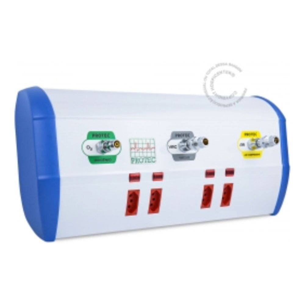 Régua De Gases Hospitalar Painel Modular 3 Saídas 4 Tomadas