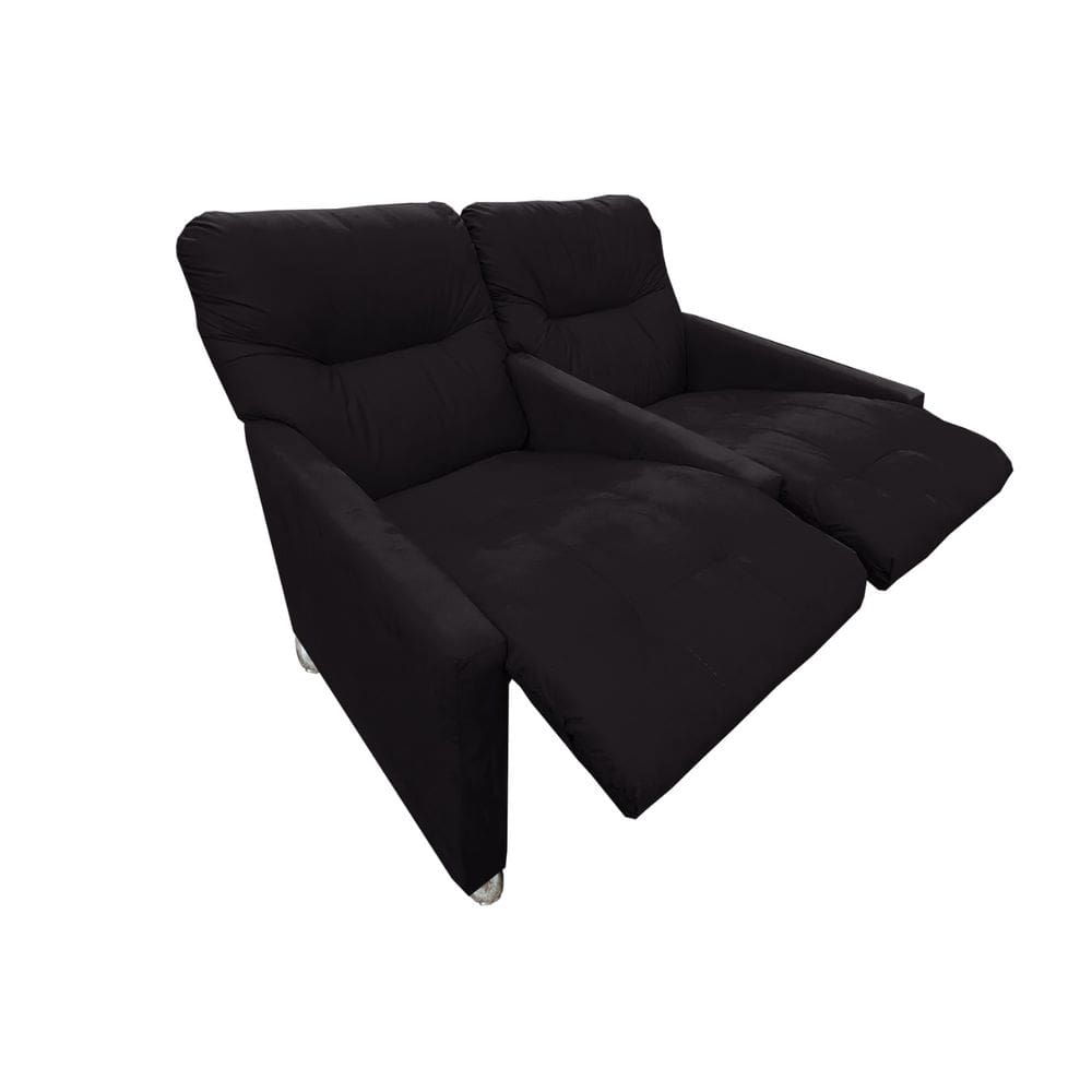 Poltrona 2 Lugares Reclinável Sala Cinema Jetta Preto