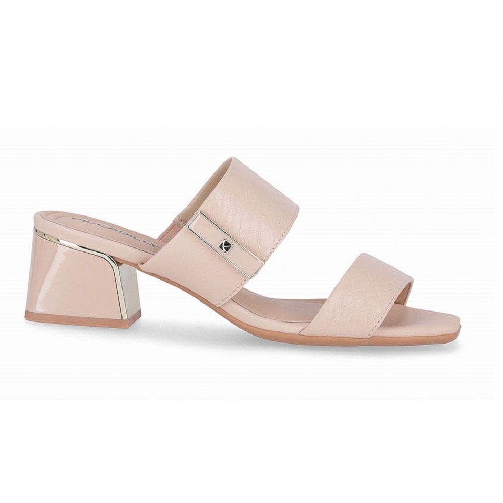 Tamanco Salto Grosso Piccadilly 543081 Feminino - Nude